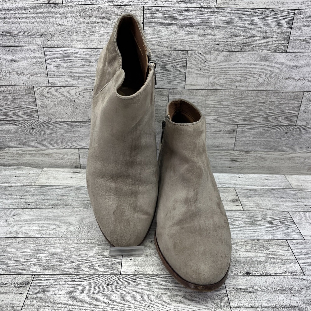 Sam Edelman Petty Beige‎ Suede Ankle Boots Women Size 7.5W